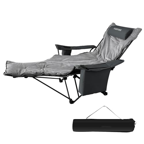 Reclining Camping Chair with Foot Rest Folding Lounger G115