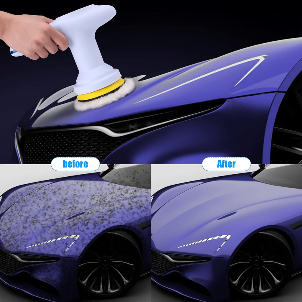 Cordless Car Buffer Polisher with 4 Polishing Pads H5413