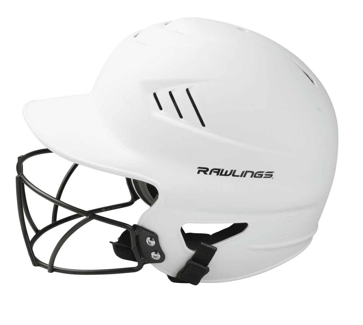 Matte White Fastpitch Softball Helmet with Face Guard X810