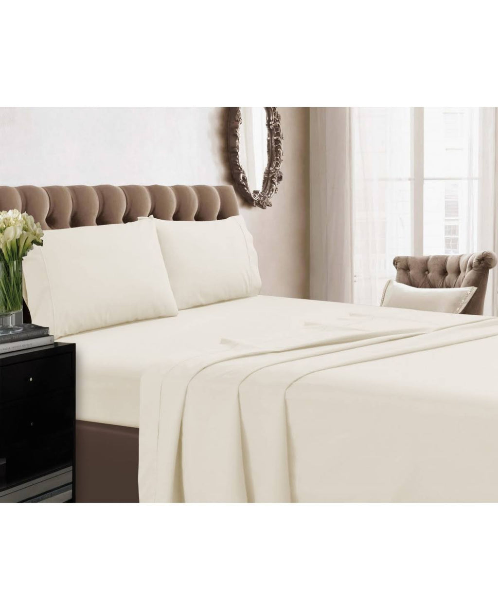 Light/Pastel Purple Percale Extra Deep Pocket Sheet Set Z606358