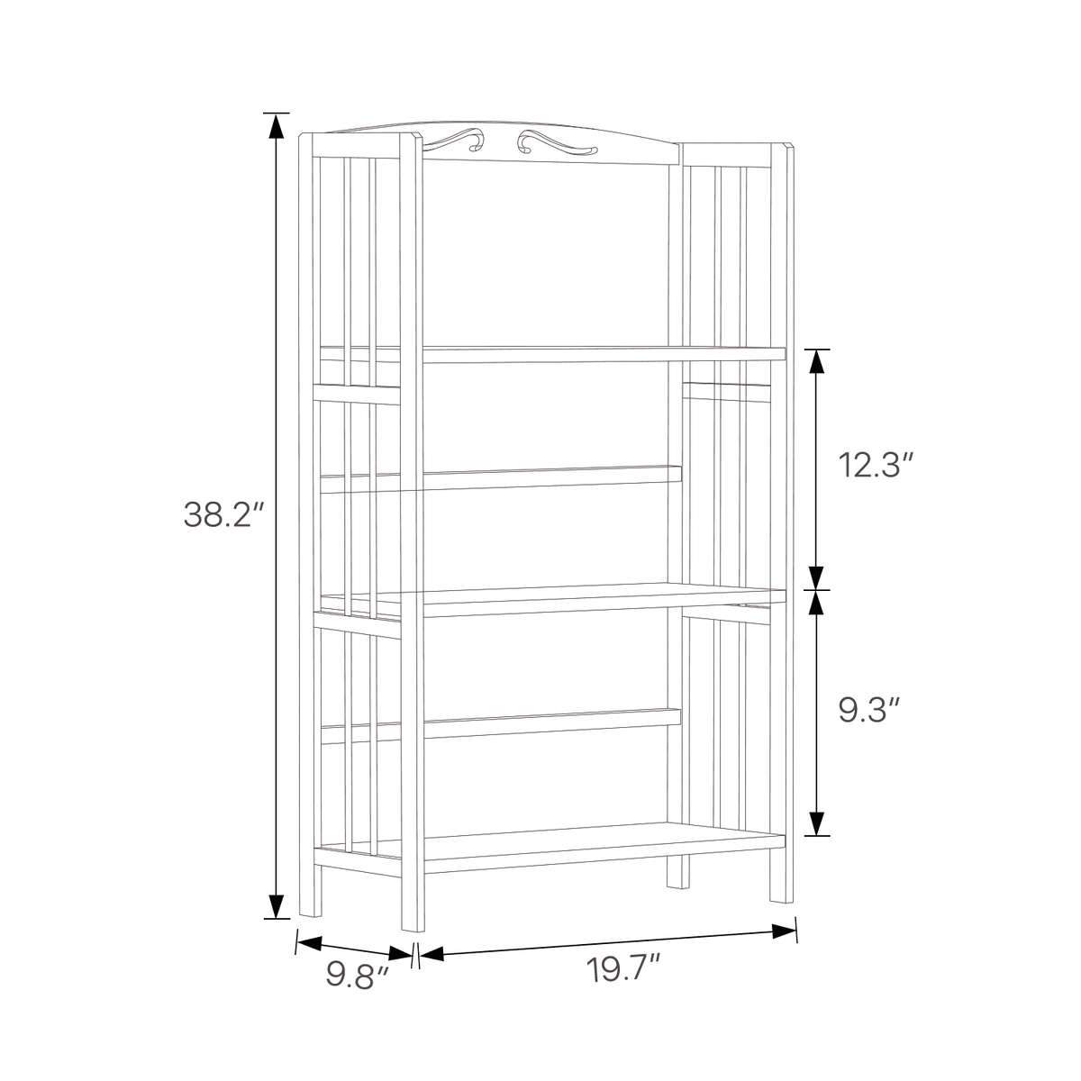 Bamboo 3 Shelves Adjustable Bookshelf R966