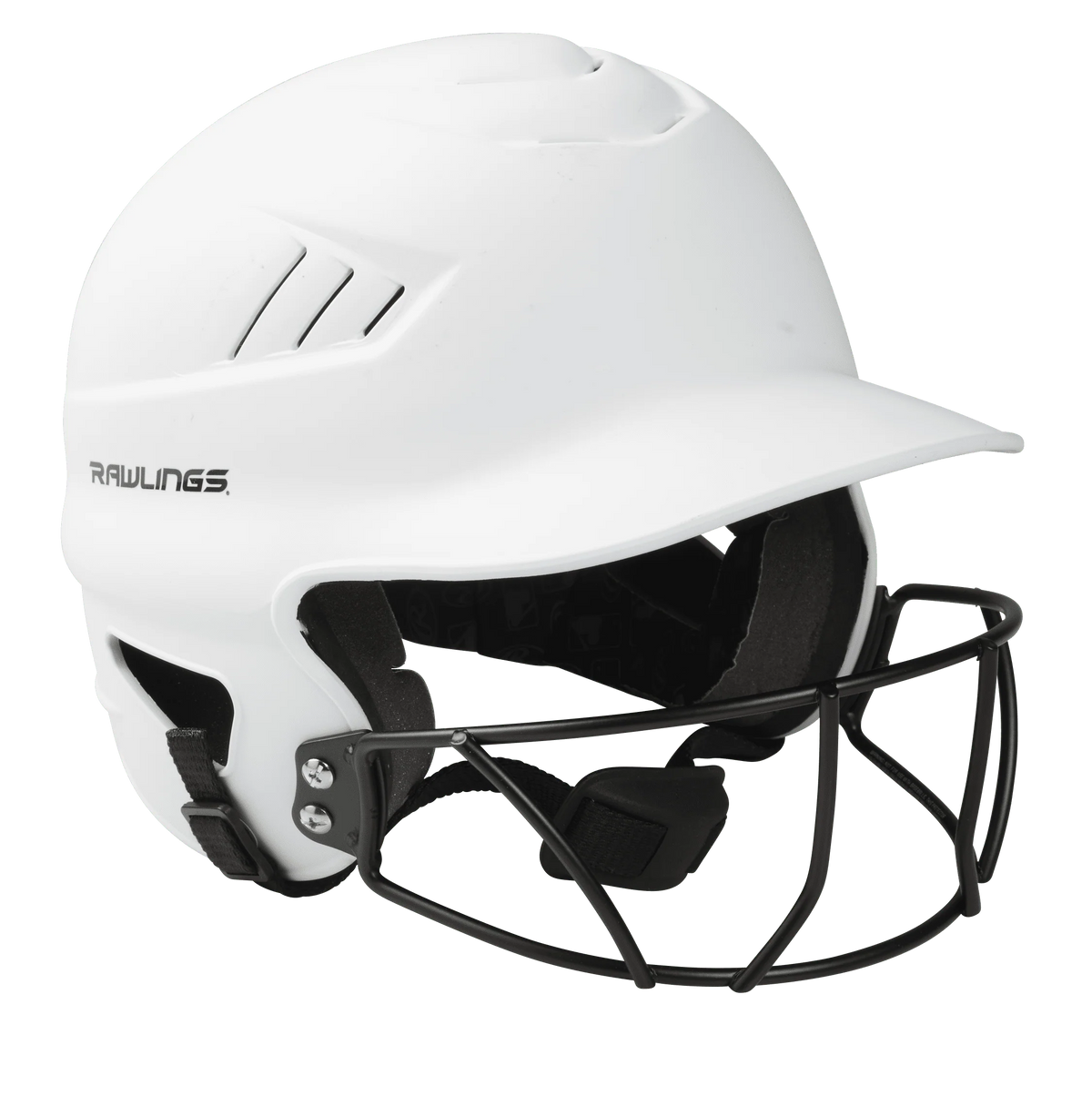 Matte White Fastpitch Softball Helmet with Face Guard X810