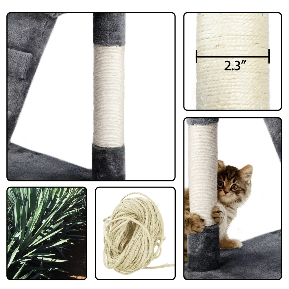 51" Cat Tree Tower Condo Scratcher Gray Q77402