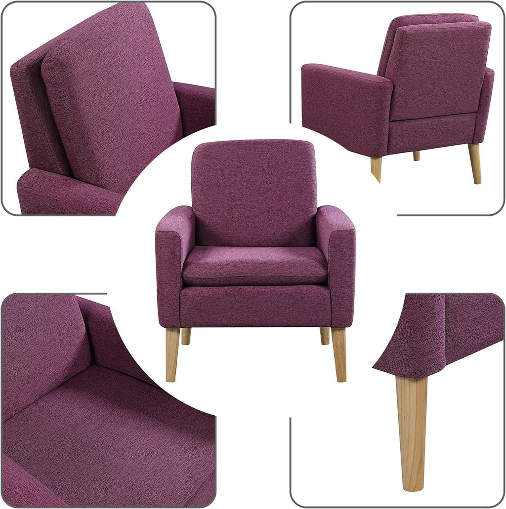 Purple Fabric Accent Chair O4847
