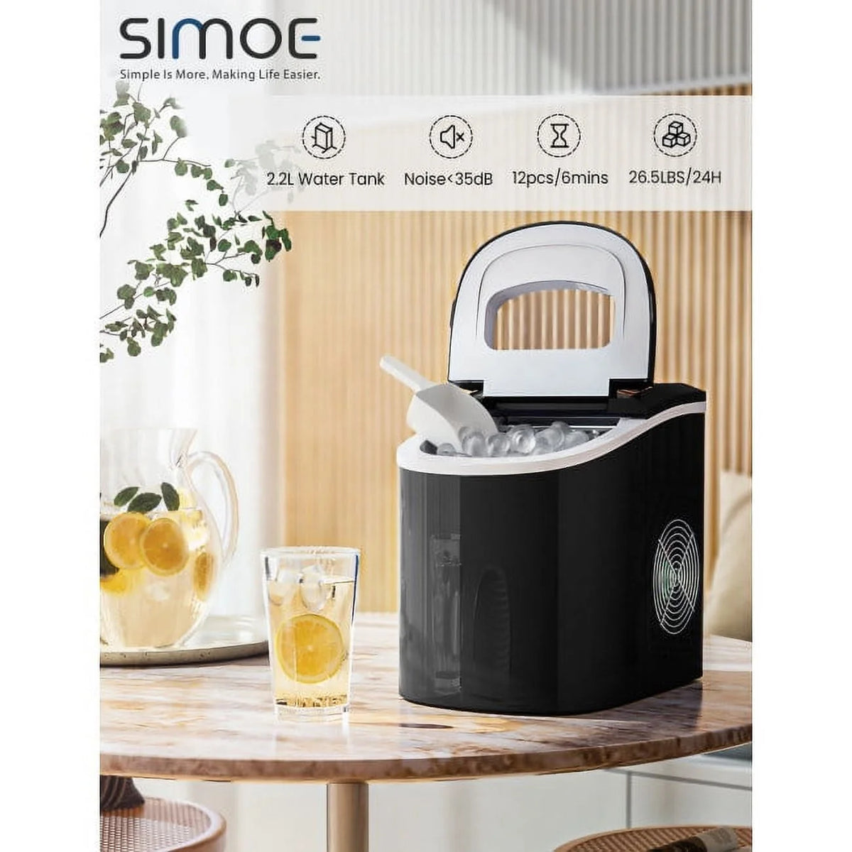 Portable Electric Ice Maker with Water Reservoir J919