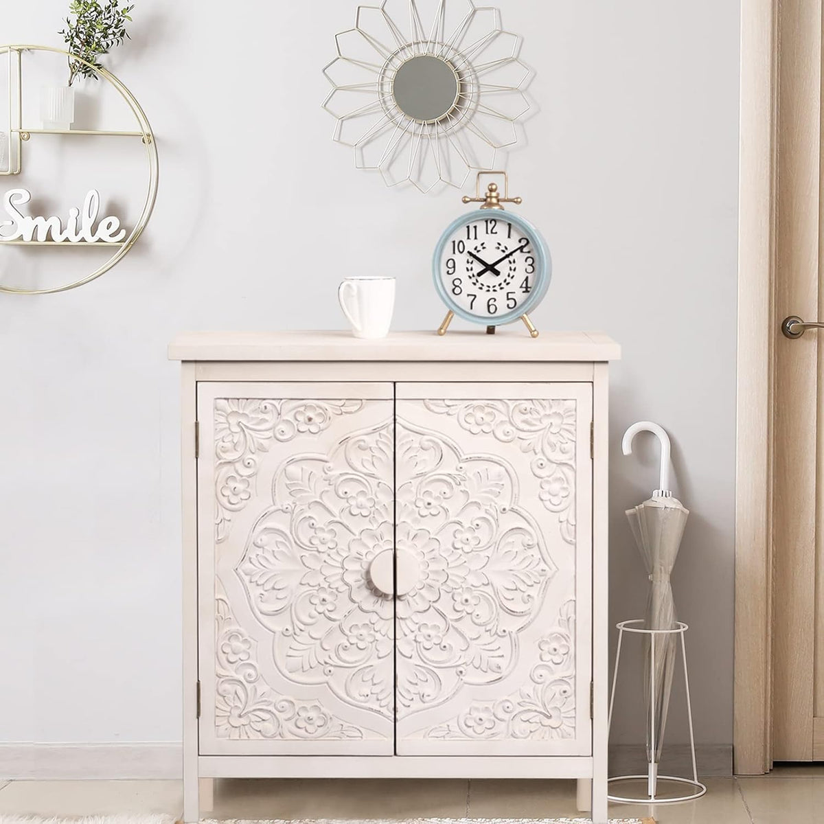 Farmhouse Buffet with Sliding Door Storage Cabinet A24590