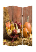 Multi Color Wood Canvas Harvest Screen X766340