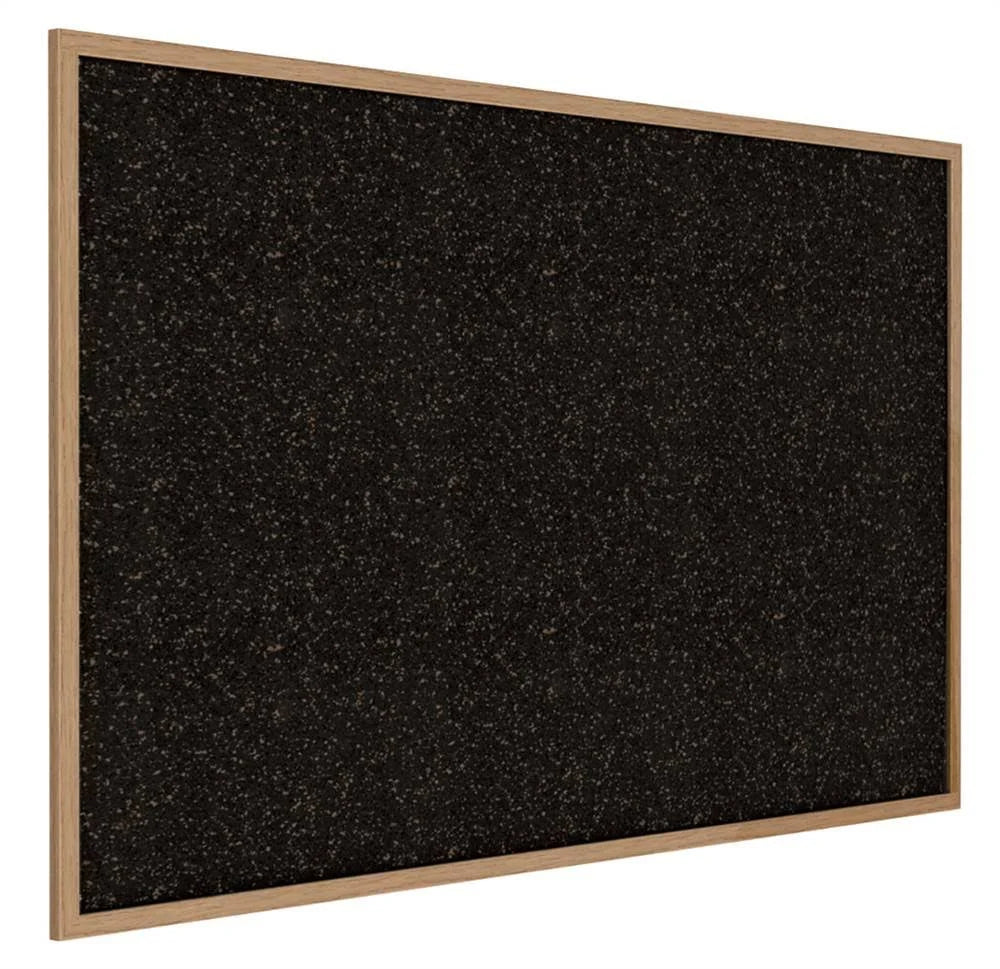 48.5 in. x 96.5 in. Wood Frame Oak Finish Recycled Rubber Tackboard C5164
