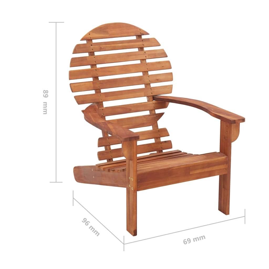 Gray Solid Acacia Wood Adirondack Chair S97061