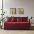 6 Piece Reversible Daybed Cover Set Black X4894