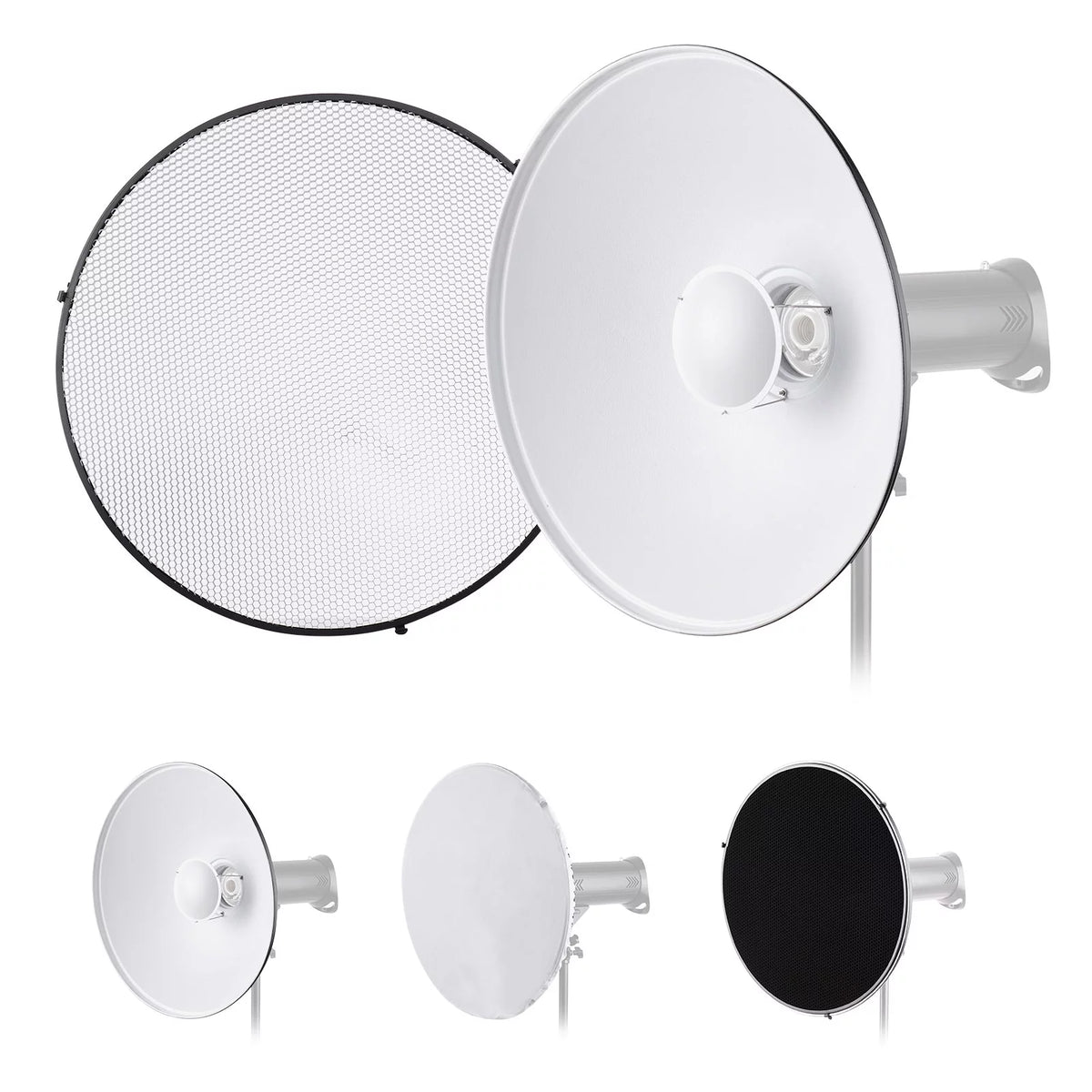 22 Inch Beauty Dish Reflector Diffuser with Honeycomb Soft Cloth O804279