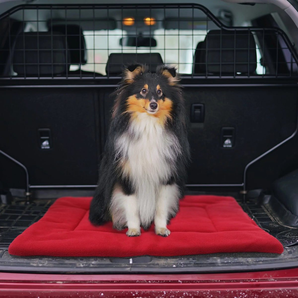 Soft Fleece Dog Crate Mat Washable Dog Bed Maroon XL H8621