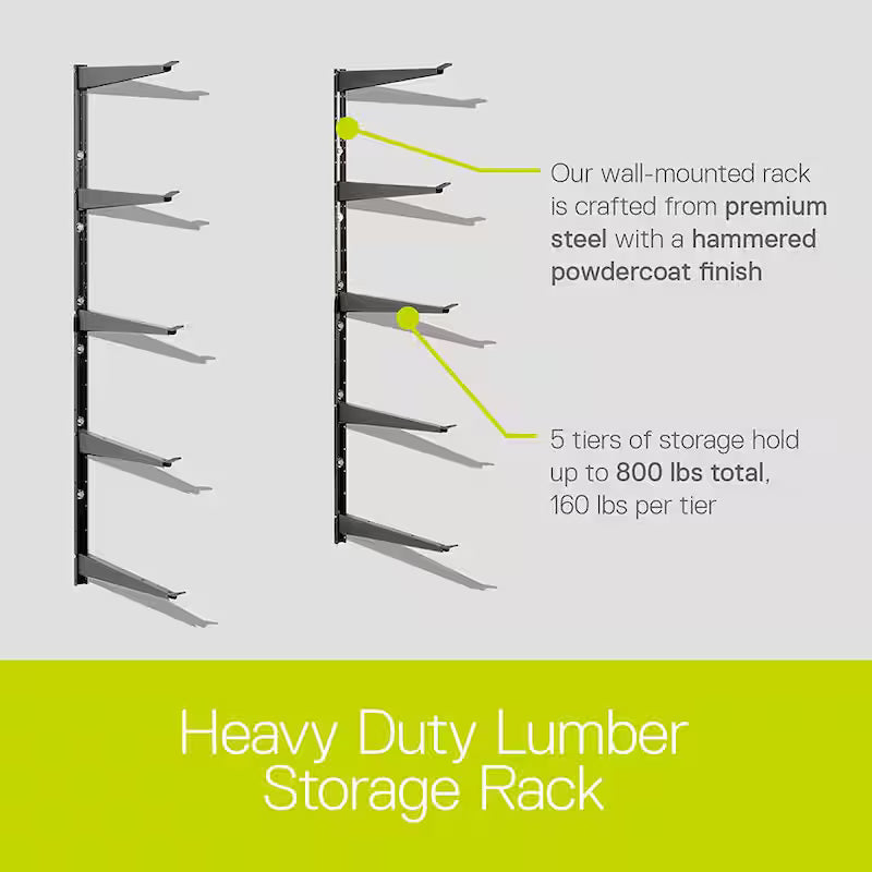 Heavy Duty 5 Tier Steel Wall Rack O213