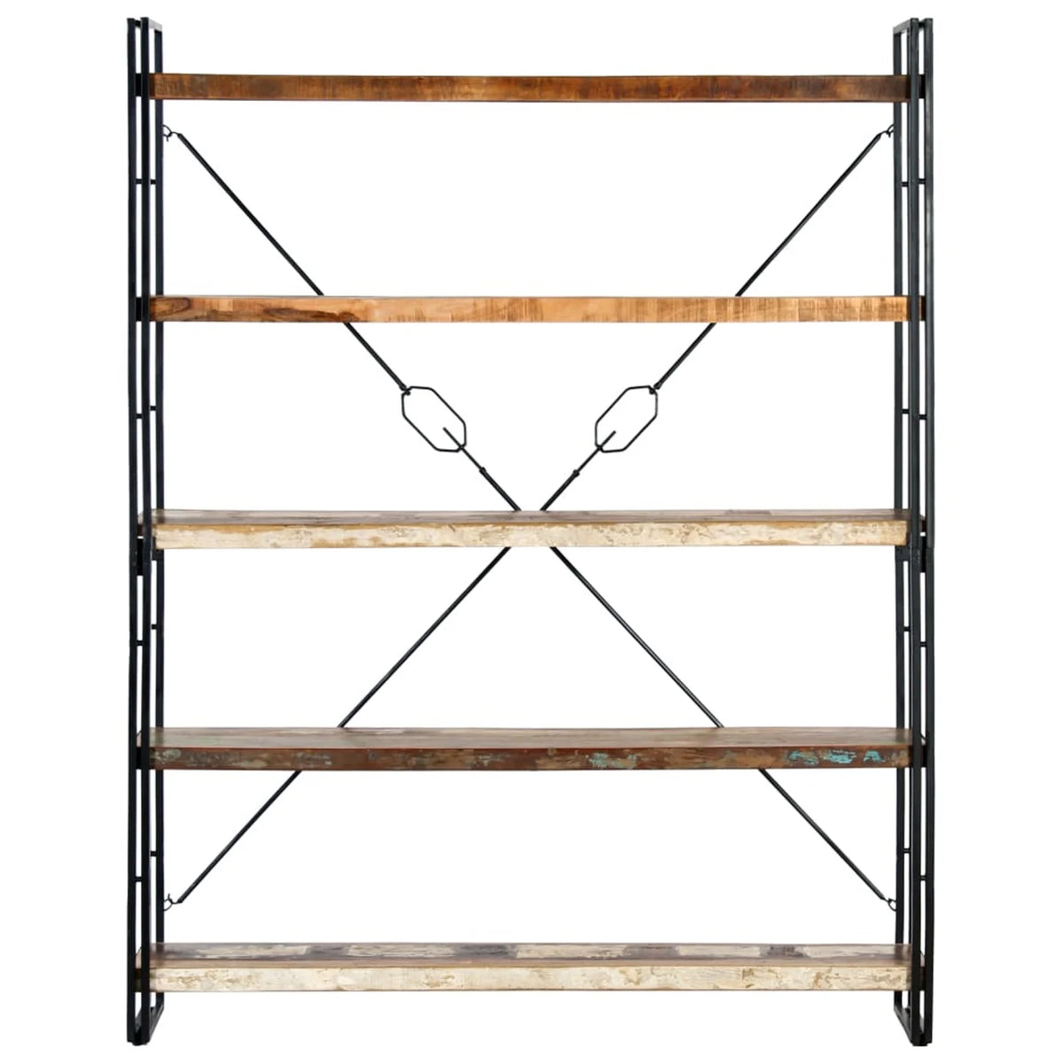 5-Tier Solid Reclaimed Wood Bookcase D7001