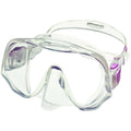 Frameless Scuba Diving Mask - Clear/Purple - Medium M131