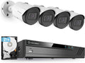 5MP 4K 8CH PoE NVR Security Camera System with 4 Bullet IP Cameras, 2TB Hard Drive U57854