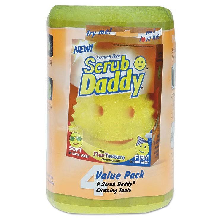 Scratch-Free Scrubbing Sponge, Yellow, Polymer Foam D72616