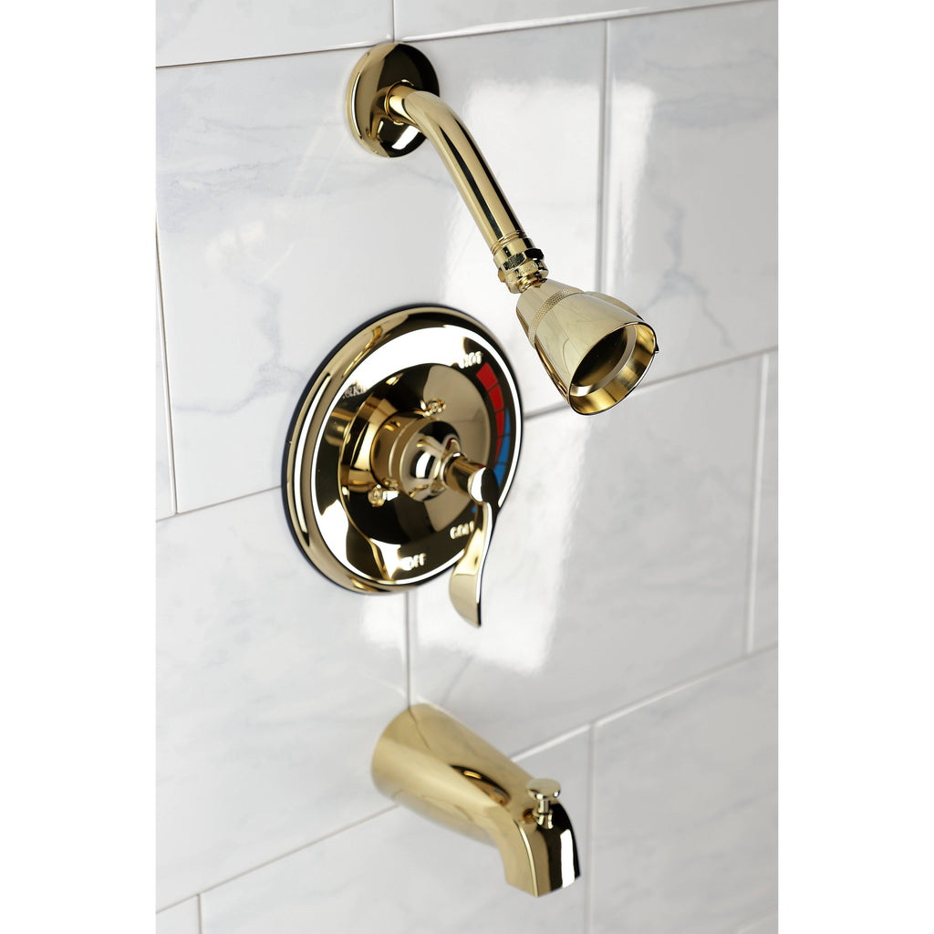 Polished Brass Tub and Shower Faucet J636
