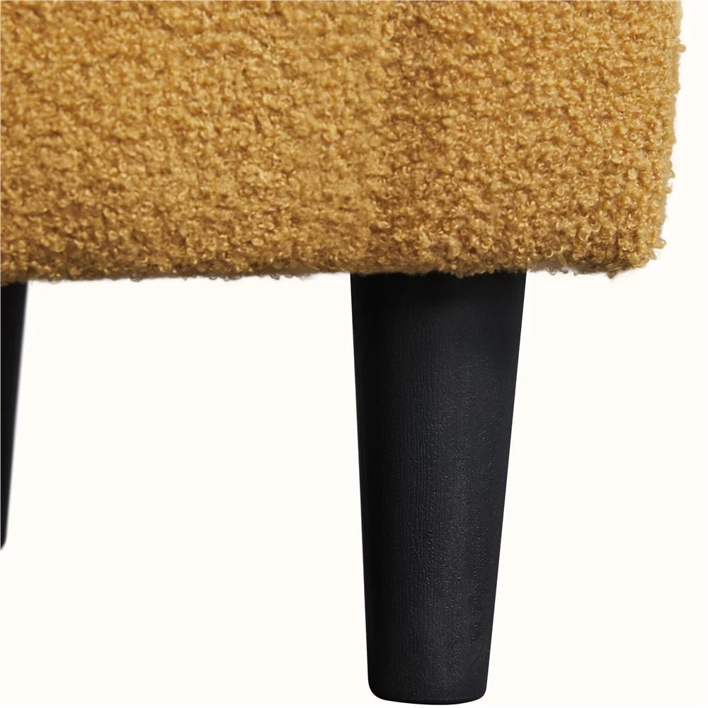 Mustard Yellow Upholstered Barrel Accent Chair J392