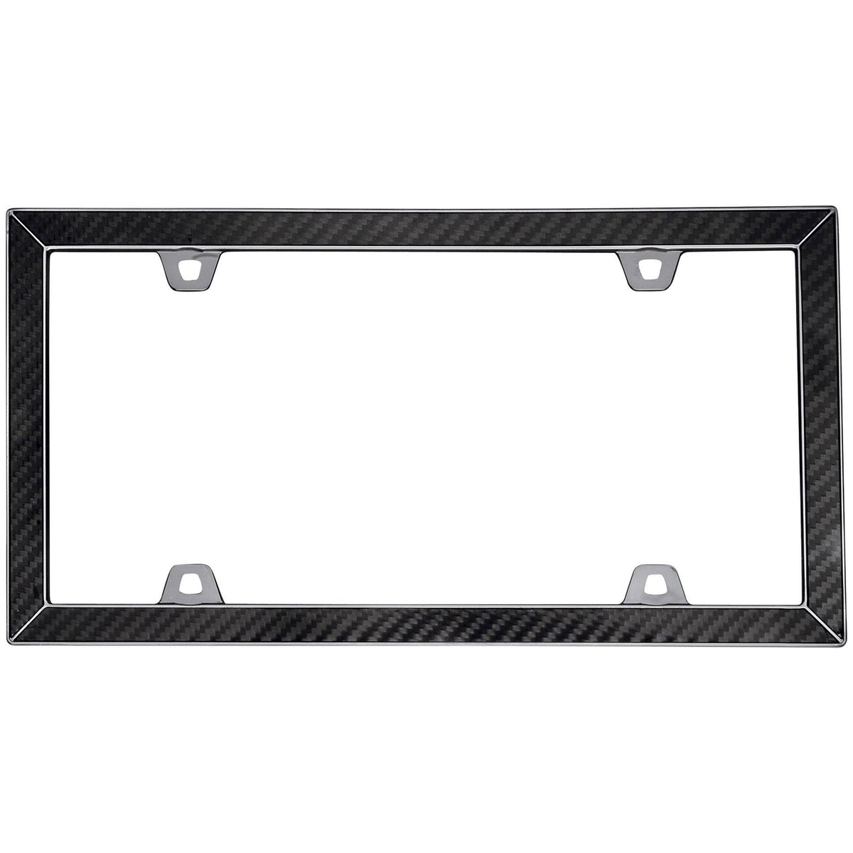 Carbon Fiber Black Chrome License Plate Frame P35225