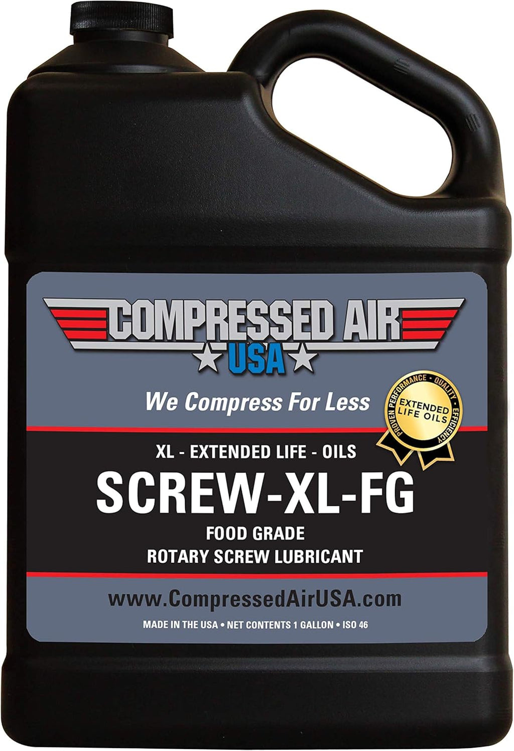 6000 Hour Rotary Screw Air Compressor Lubricating Oil (1 Gallon) M319386