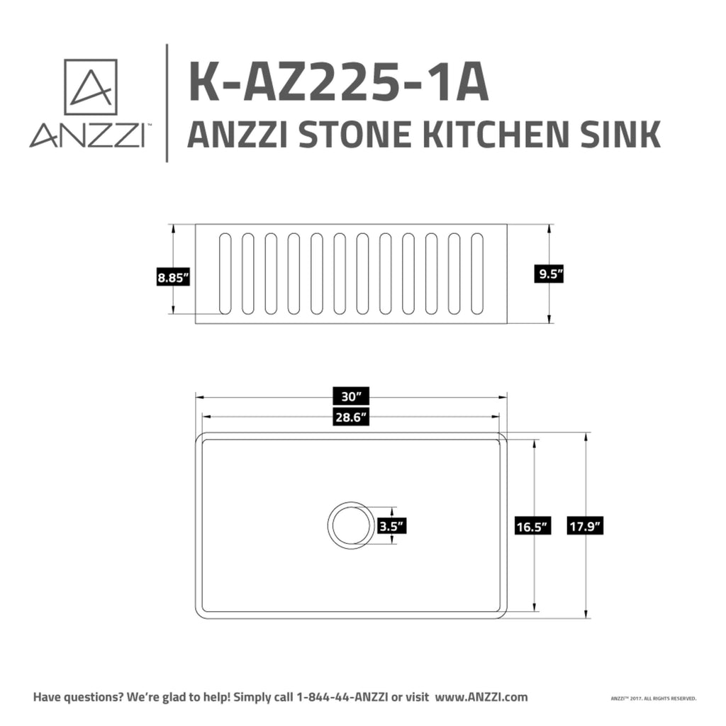 White Single Basin Kitchen Sink Z7218