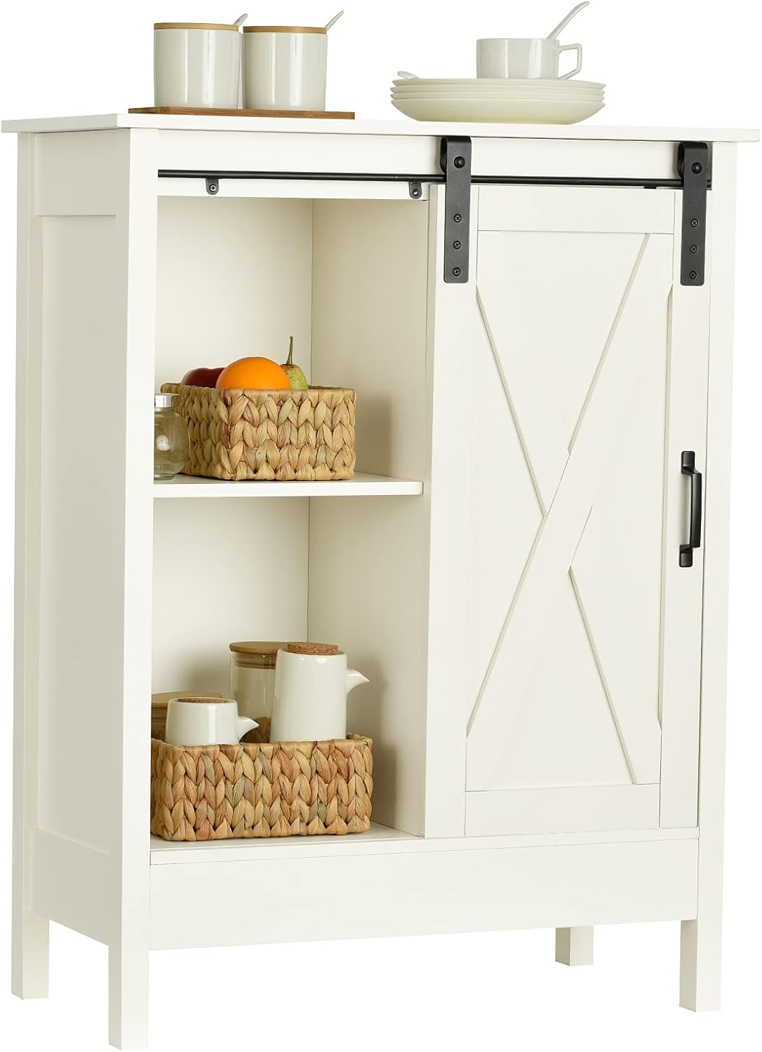Farmhouse Buffet with Sliding Door Storage Cabinet A24590