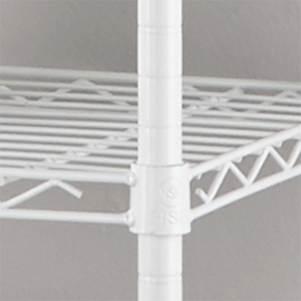Steel 5-Tier Storage Shelf Unit White W512