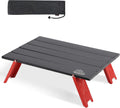Black Ultralight Aluminum Folding Camping Table with Carrying Bag C328368