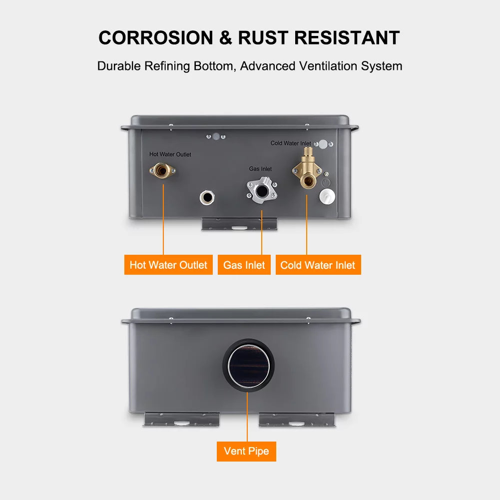 6.86 GPM Gray Tankless Water Heater I180395