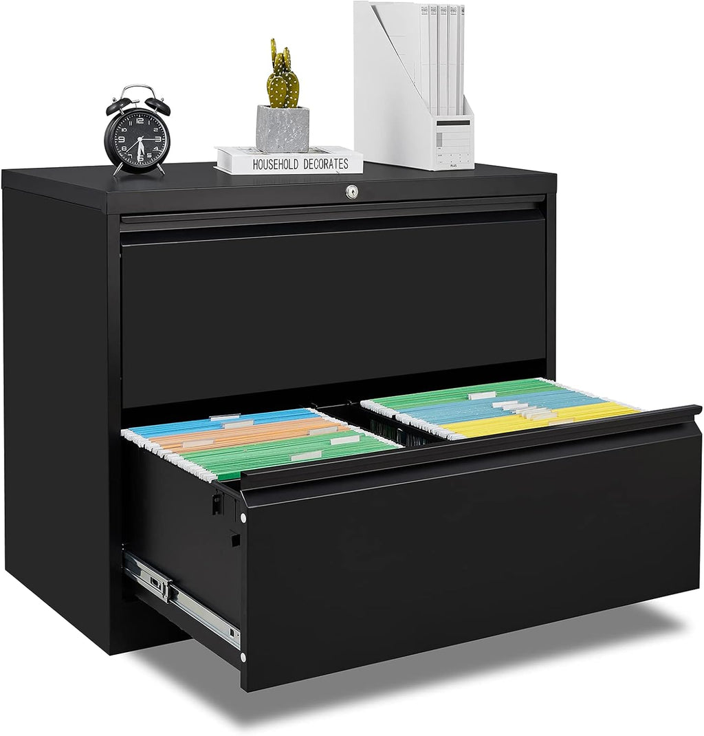 White 2 Drawer Metal File Cabinet R8246
