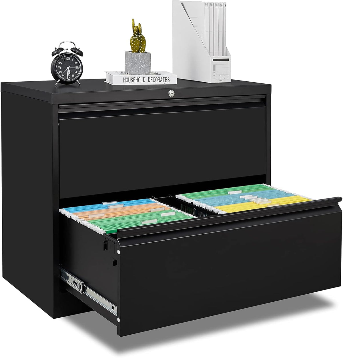 White 2 Drawer Metal File Cabinet R8246