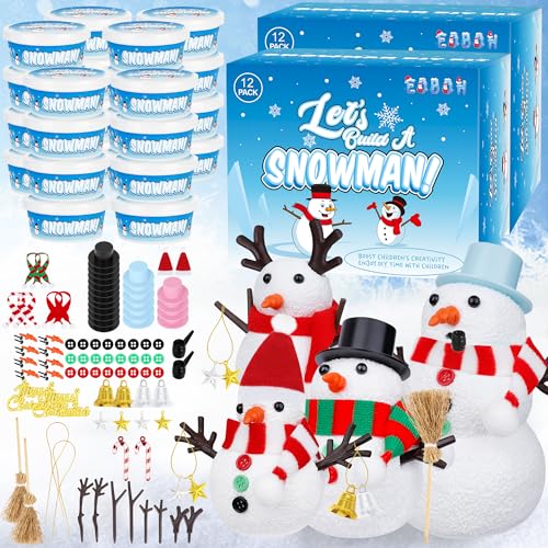 48 Pack Snowman Kit Christmas Crafts DIY Toys Kit T362