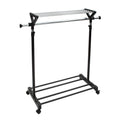 Adjustable Garment Rack with Storage Shelves A501163