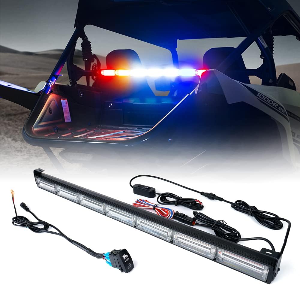 30 COB LED Chase Strobe Flashing Light Bar with Brake Reverse Turn Signal Rear Safety Lightbar B9534