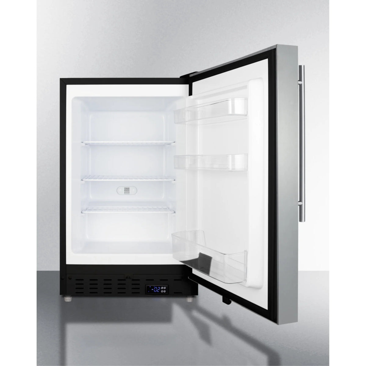 24 in. Built-In All-Freezer, Stainless Steel & Black S8855
