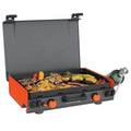 2-Burner Propane Camping Griddle with Hood and Handle P26059