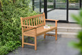 Teak Finish Bench D574