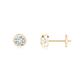 14K Yellow Gold Diamond Solitaire Stud Earrings D94813
